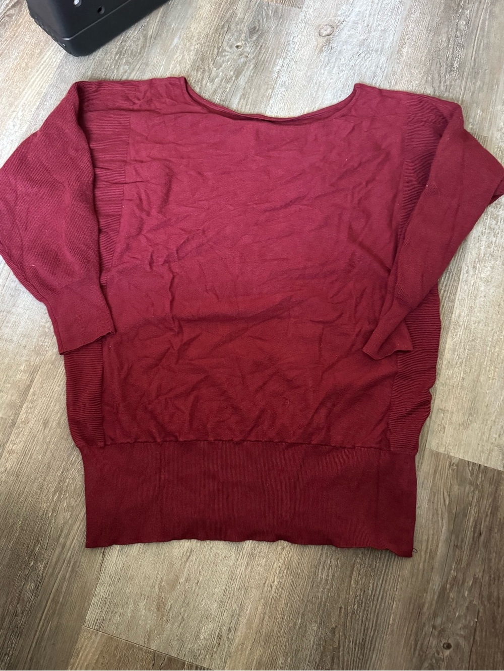 Women's Burgundy Batwing Sweater